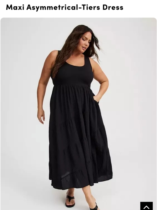 torrid Dresses & Skirts - Black Maxi Asymmetrical-Tier Dress